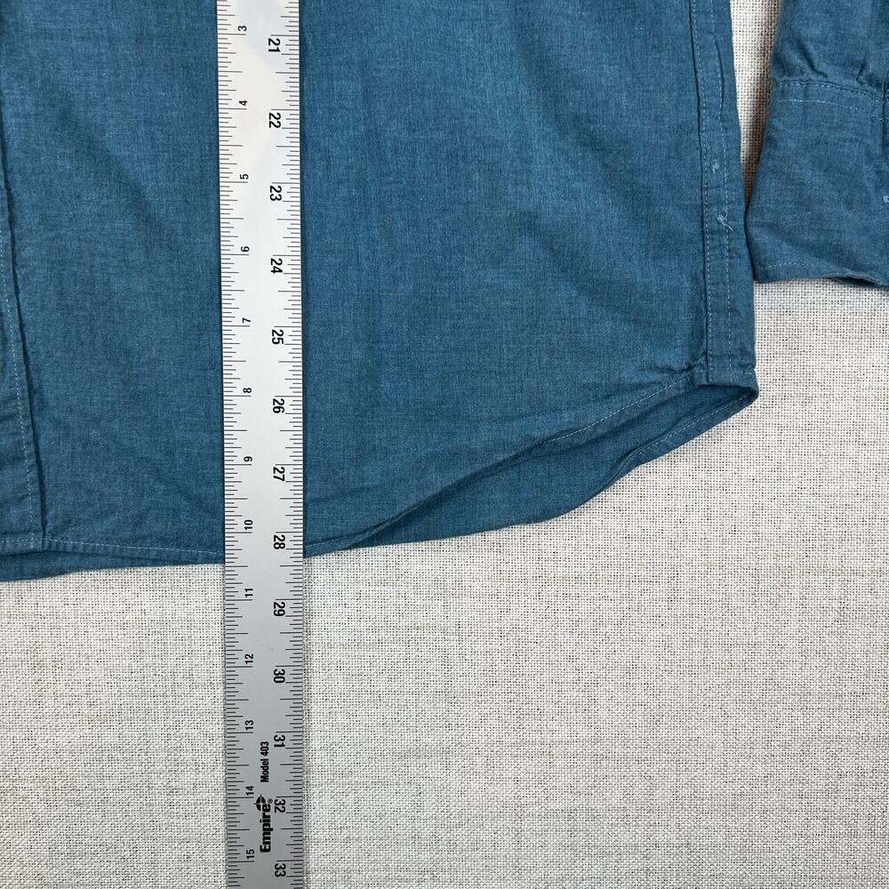 J Crew Slim Fit Dress Shirts Mens L Blue Green Plaid Long Sleeve Lot of 2 - Picture 5 of 13